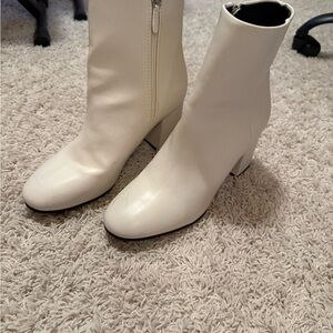 Altar'd State Chic White Heeled Boots